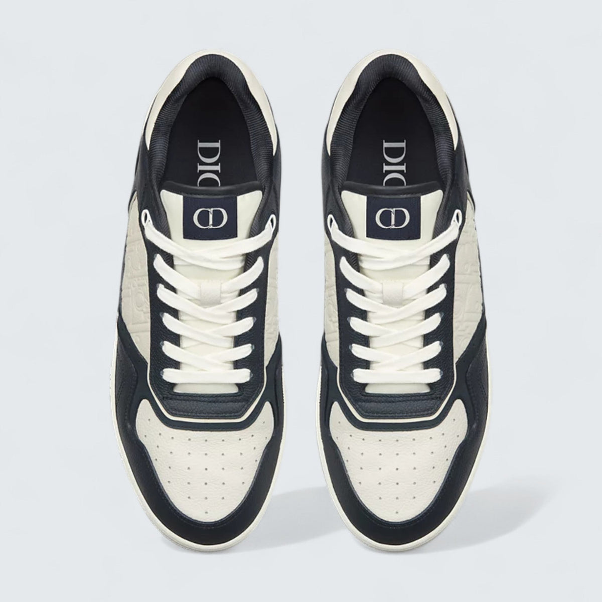 B27 Uptown Low-Top Sneaker 'Navy Blue and White Grained Calfskin with White Dior Gravity Leather'