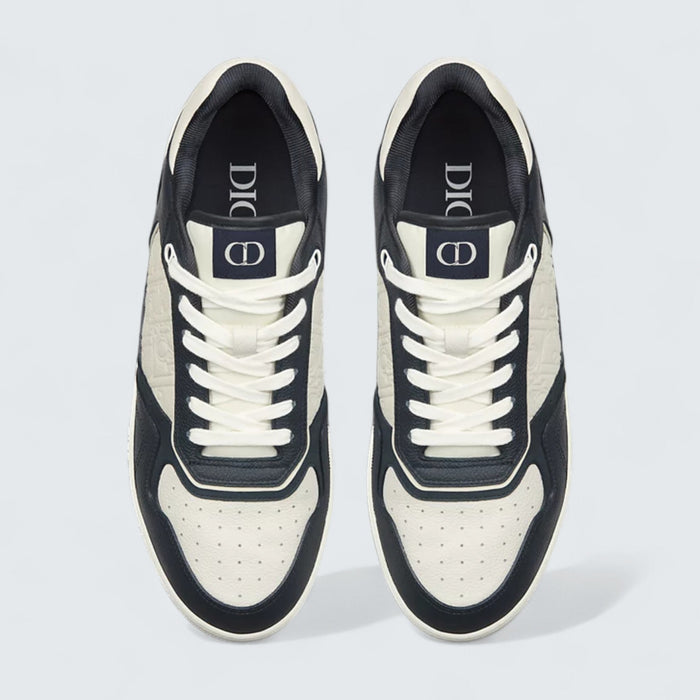B27 Uptown Low-Top Sneaker 'Navy Blue and White Grained Calfskin with White Dior Gravity Leather'