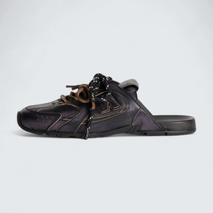 Miu Miu x New Balance 530 SL Deco Calf Leather Mules 'Black'