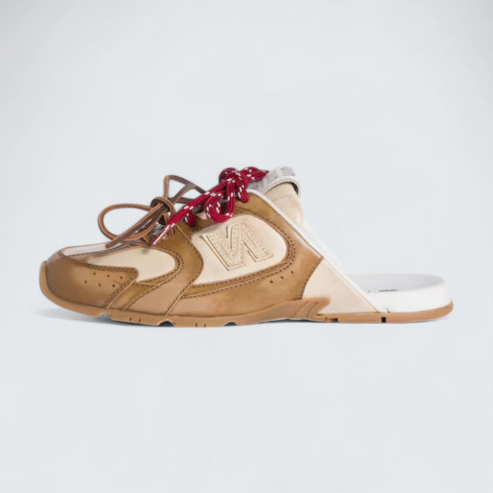 Miu Miu x New Balance 530 SL Deco Calf Leather Mules 'Cinnamon/Travertine Gray'