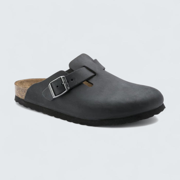 Birkenstock Boston 'Black Oiled Leather'