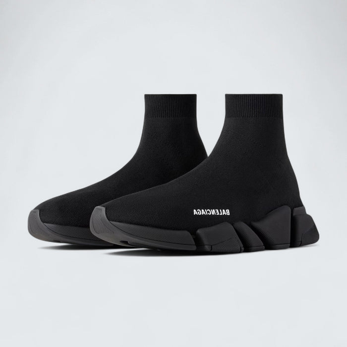 Balenciaga Speed 2.0 Sneaker in Black Recycled Polyester and Elastane