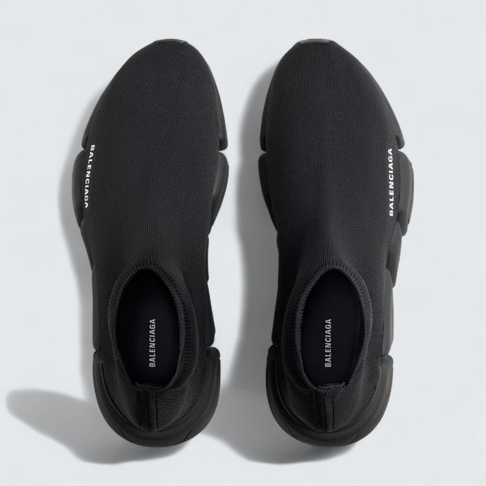 Balenciaga Speed 2.0 Sneaker in Black Recycled Polyester and Elastane
