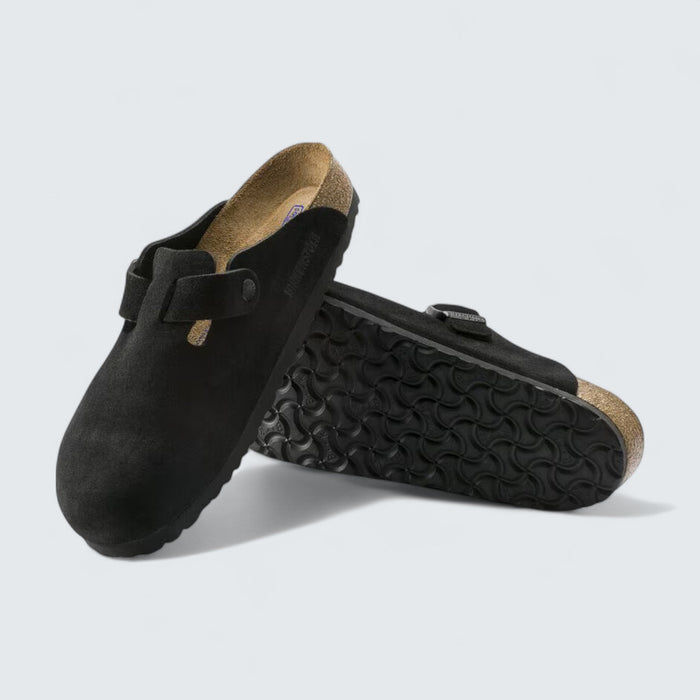 Birkenstock Boston 'Black Suede'