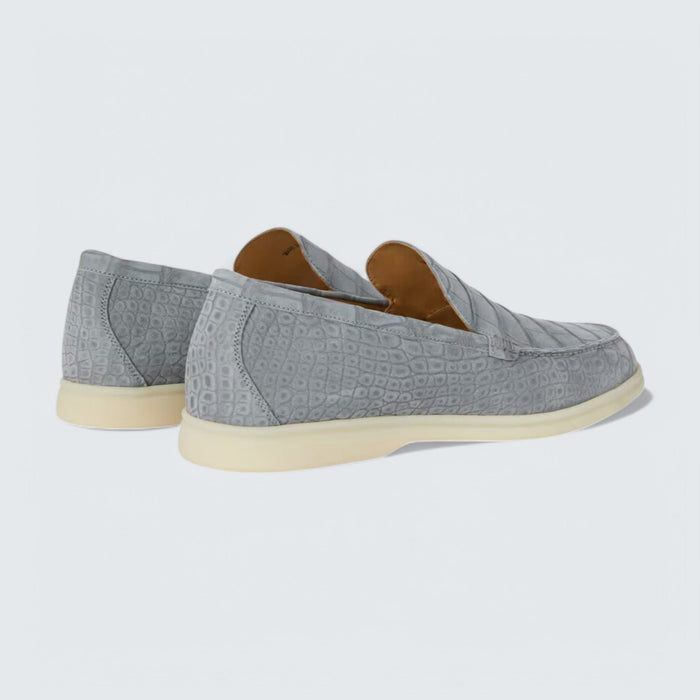 Loro Piana Summer Walk Loafer 'Frozen Blue Alligator'