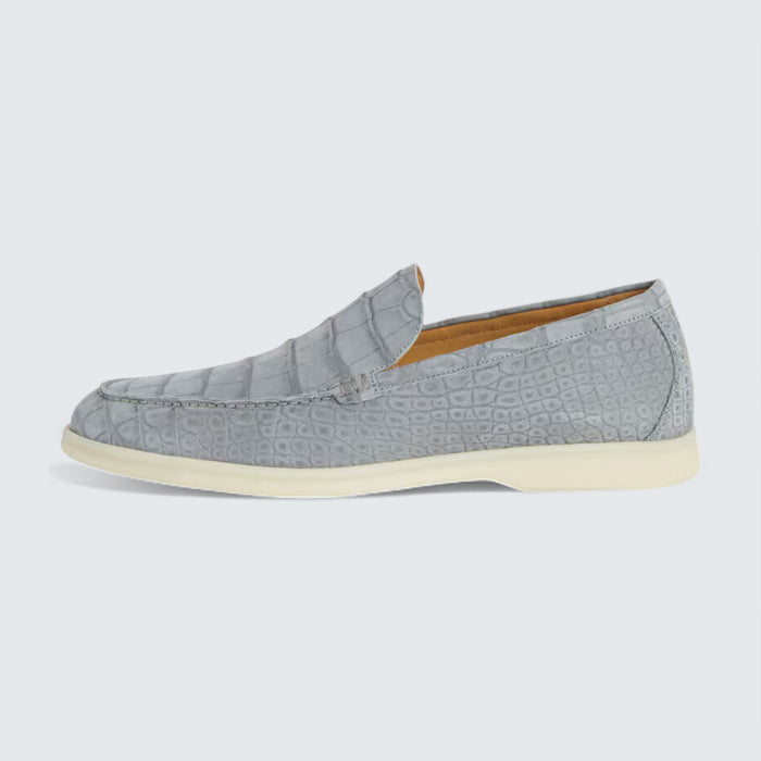 Loro Piana Summer Walk Loafer 'Frozen Blue Alligator'