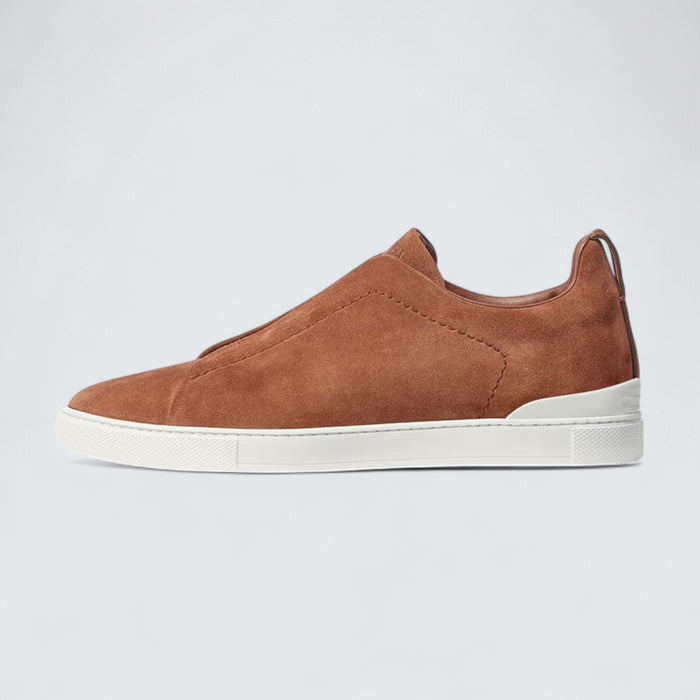 Zegna Tobacco Suede Triple Stitch™ Sneakers