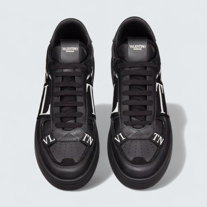 Valentino Garavani Low‑Top Calfskin VL7N Sneaker with Bands 'Black'