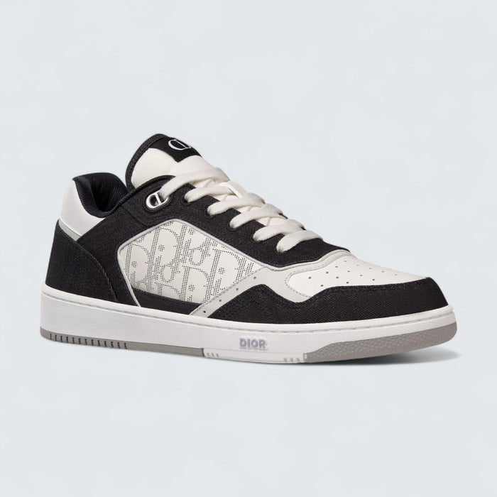B27 Uptown Low-Top Sneaker 'White Smooth Calfskin, Black Denim and White Dior Oblique Galaxy Leather'