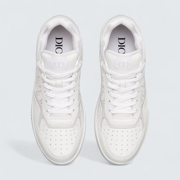 B27 Uptown Low-Top Sneaker 'White Smooth Calfskin and White Dior Oblique Galaxy Leather'