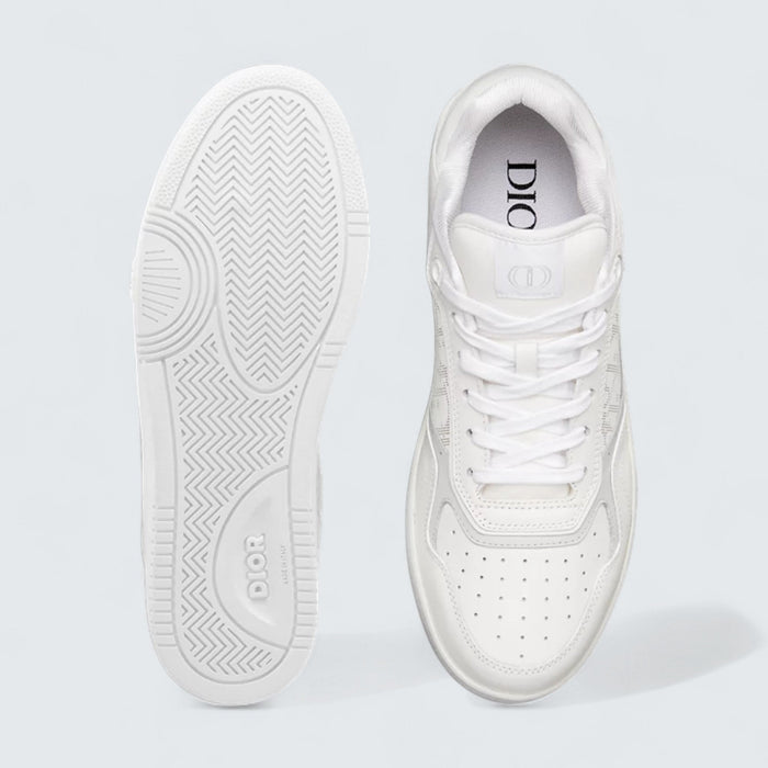 B27 Uptown Low-Top Sneaker 'White Smooth Calfskin and White Dior Oblique Galaxy Leather'