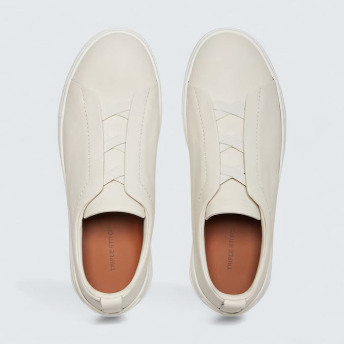 Zegna White Triple Stitch™ SECONDSKIN Sneakers