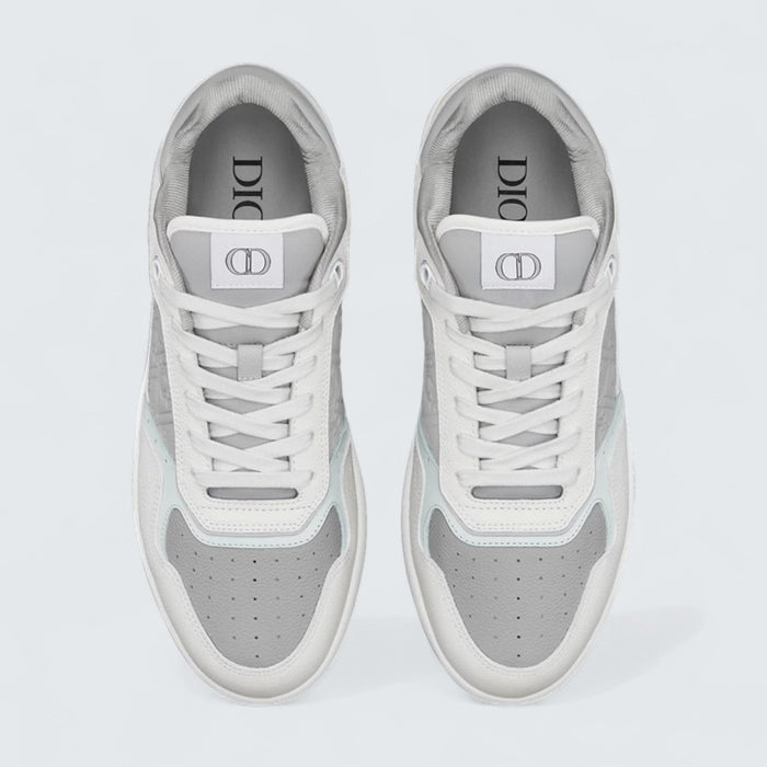 B27 Uptown Low-Top Sneaker 'White and Dior Gray Grained Calfskin with Dior Gray Dior Gravity Leather'