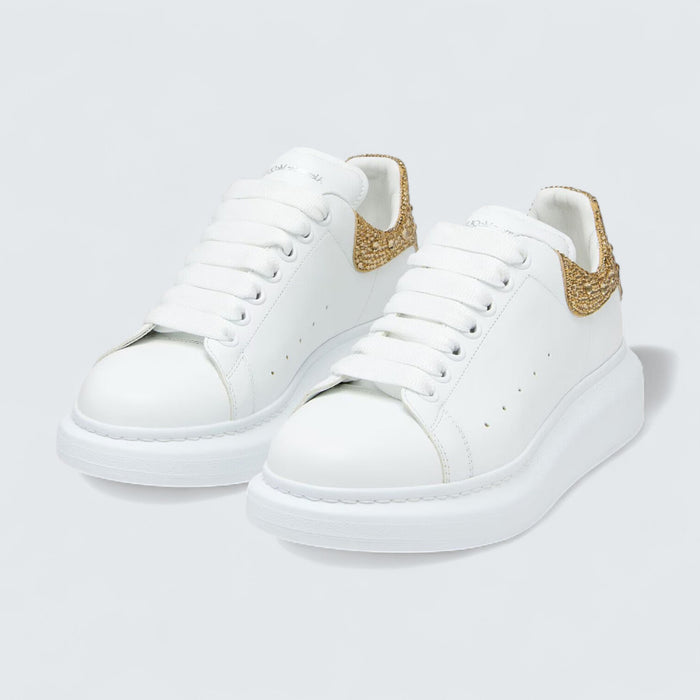 Alexander McQueen Oversized Sneaker in White Gold