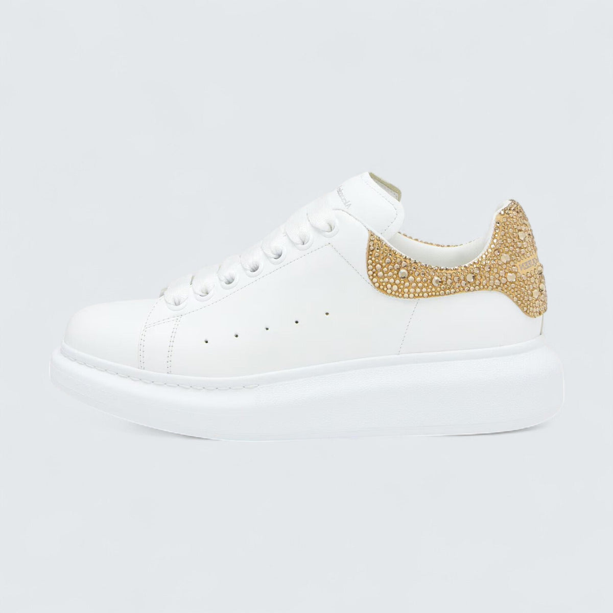 Alexander McQueen Oversized Sneaker in White Gold