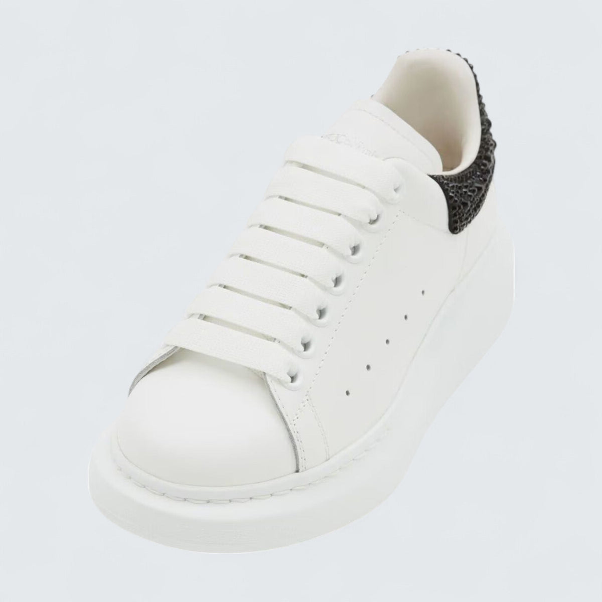 Alexander McQueen Oversized Sneaker in White Jet Black