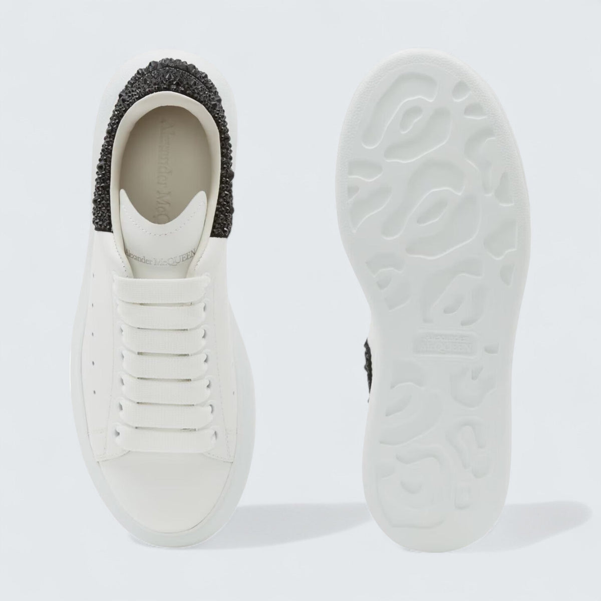 Alexander McQueen Oversized Sneaker in White Jet Black