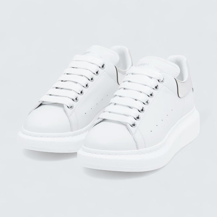 Alexander McQueen Oversized Sneaker in White Mirror