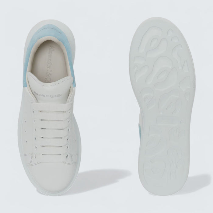 Alexander McQueen Oversized Sneaker in White Powder Blue