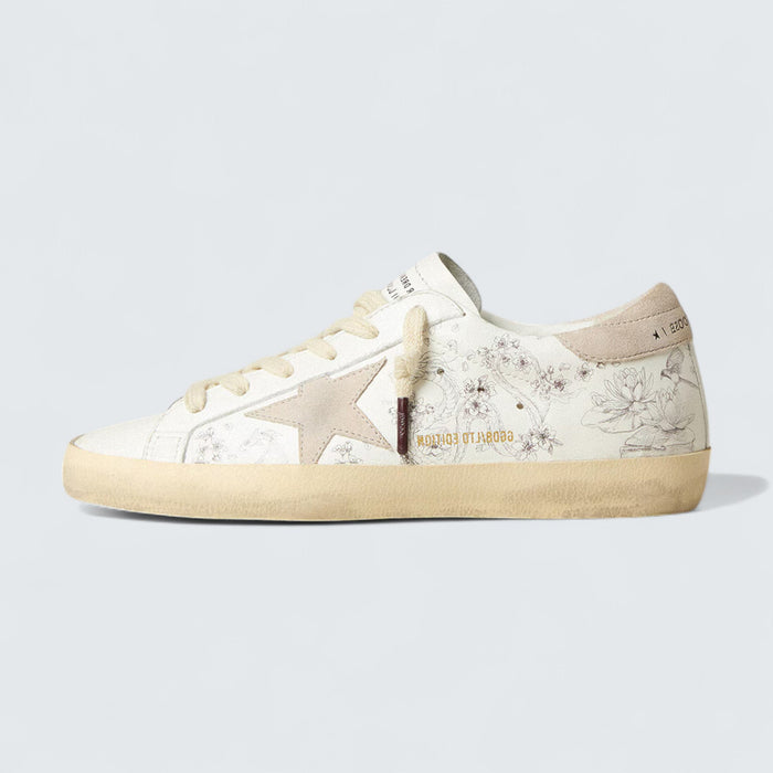 Golden Goose Super-Star LTD CNY 'White Leather with Gray Star and Lettering'