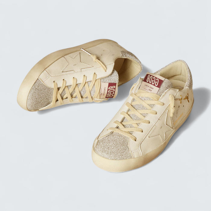 Golden Goose Super-Star LTD 'White Leather with Swarovski Micro-Crystal Inserts'