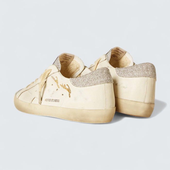 Golden Goose Super-Star LTD 'White Leather with Swarovski Micro-Crystal Inserts'