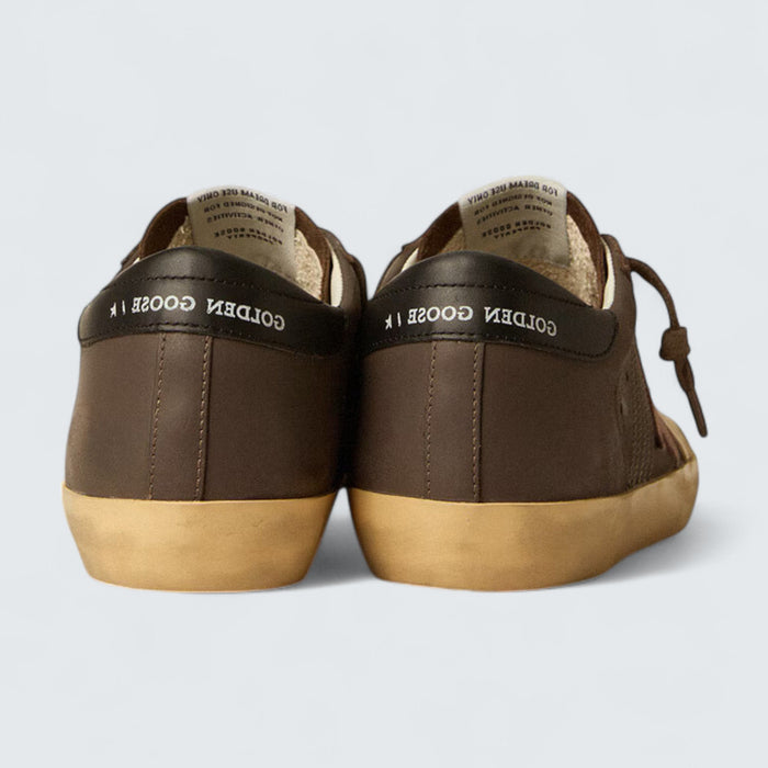 Golden Goose Super-Star Penstar LTD 'Brown Leather with Pink Suede Star'