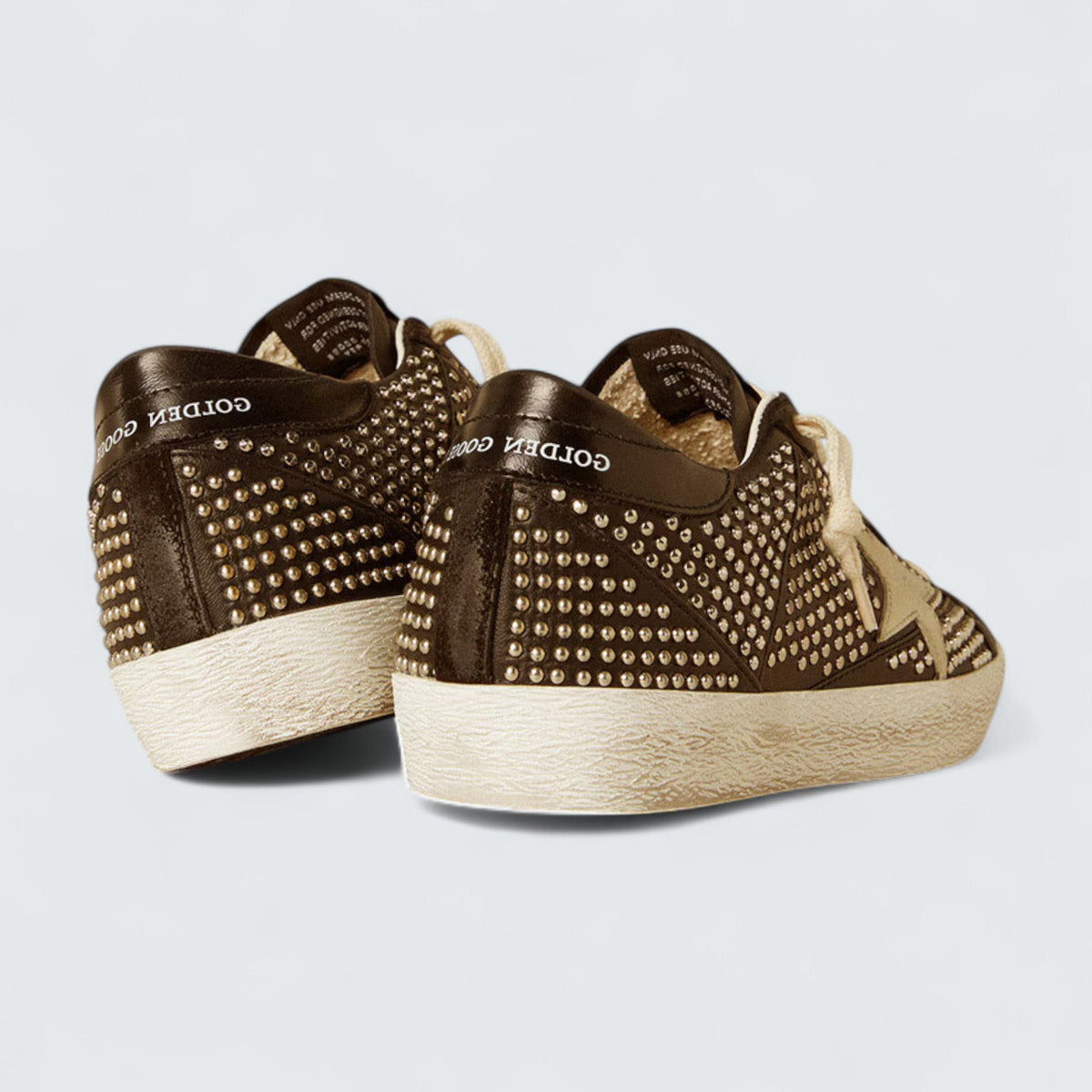 Golden Goose Super-Star 'Studded Black Nappa with White Leather Star'