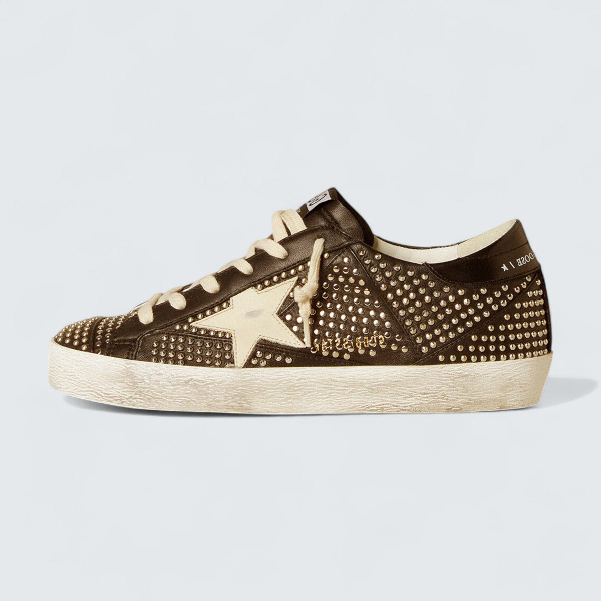 Golden Goose Super-Star 'Studded Black Nappa with White Leather Star'