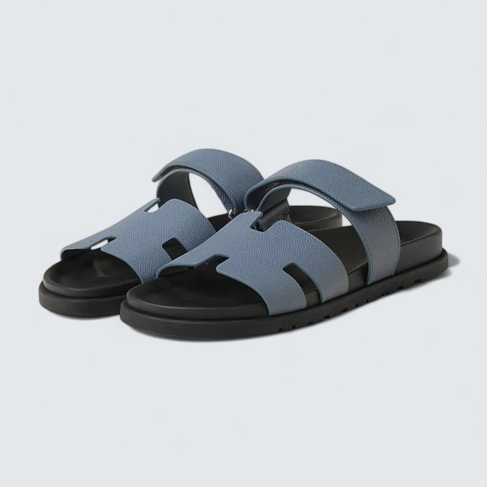 Hermès Chypre Sandals 'Bleu Grignon'
