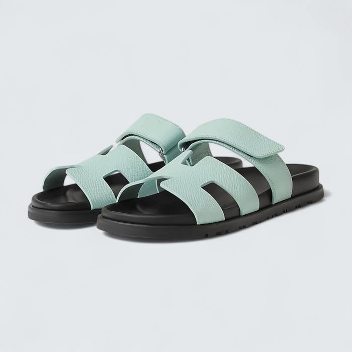 Hermès Chypre Sandals 'Bleu Cristaux'