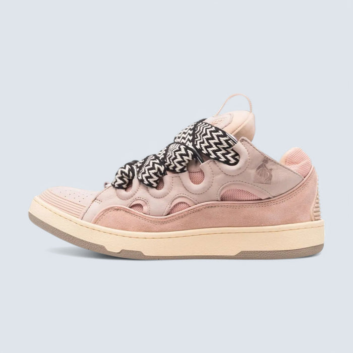 Lanvin Leather Curb Sneakers 'Pink'