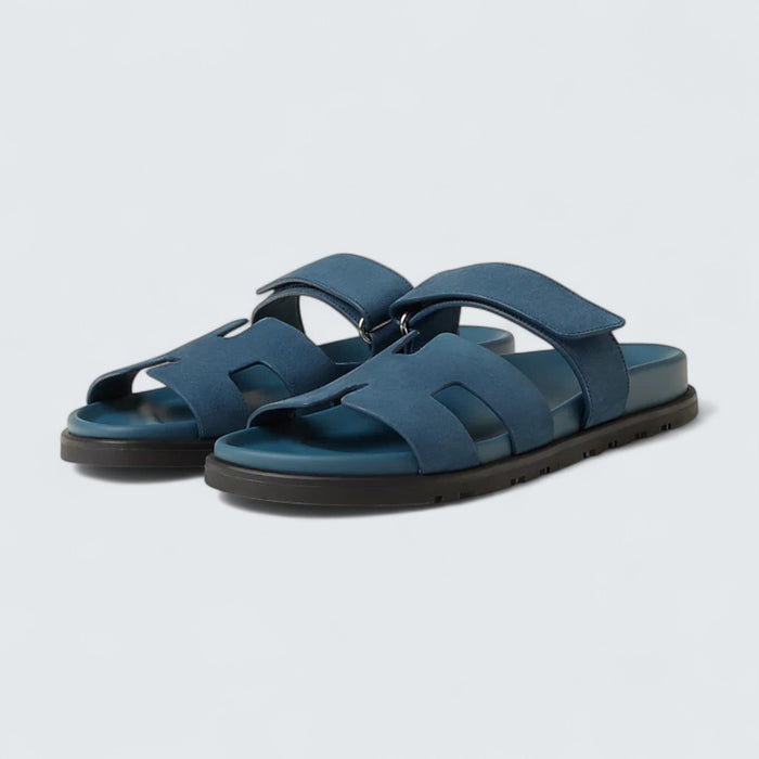 Hermès Chypre Sandals 'Bleu Turquin'