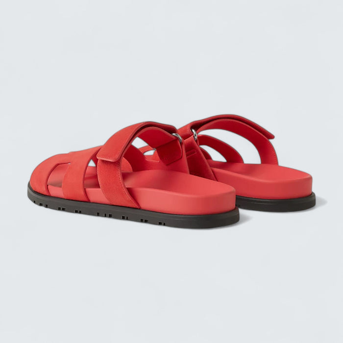 Hermès Chypre Sandals 'Rose Vermillon'