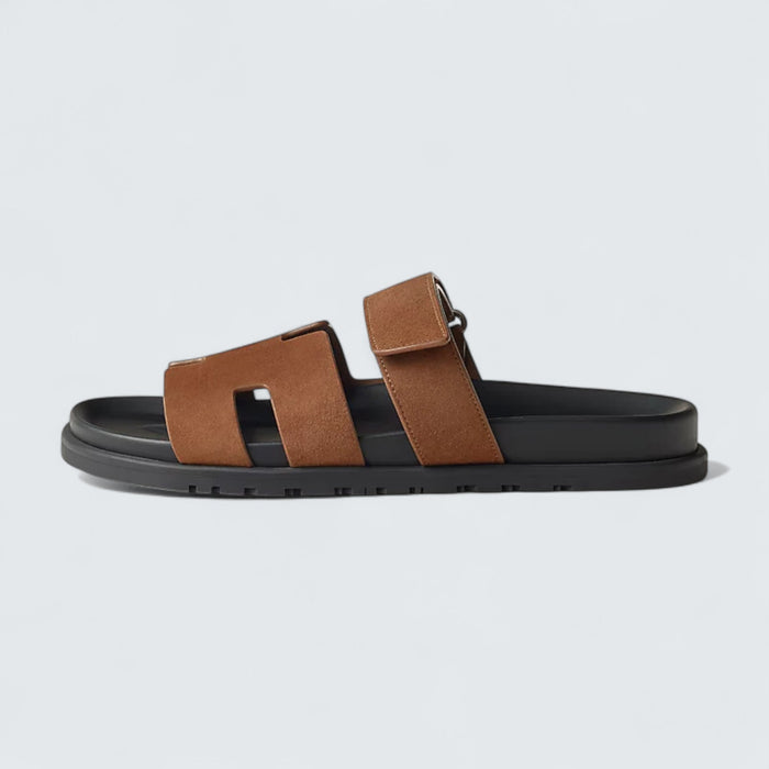 Hermès Chypre Sandals 'Brun Fumé'