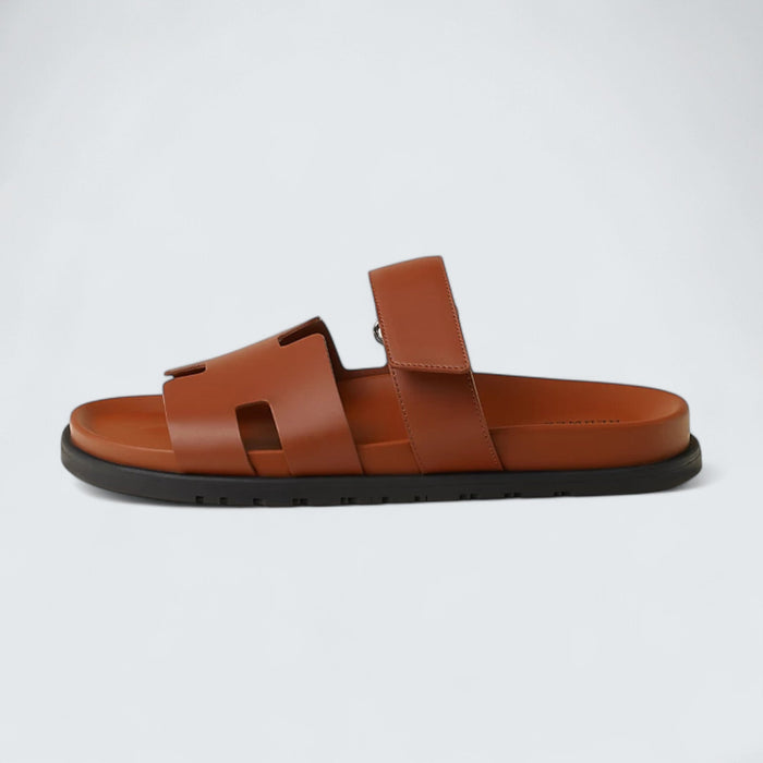 Hermès Chypre Sandals 'Marron Doré'