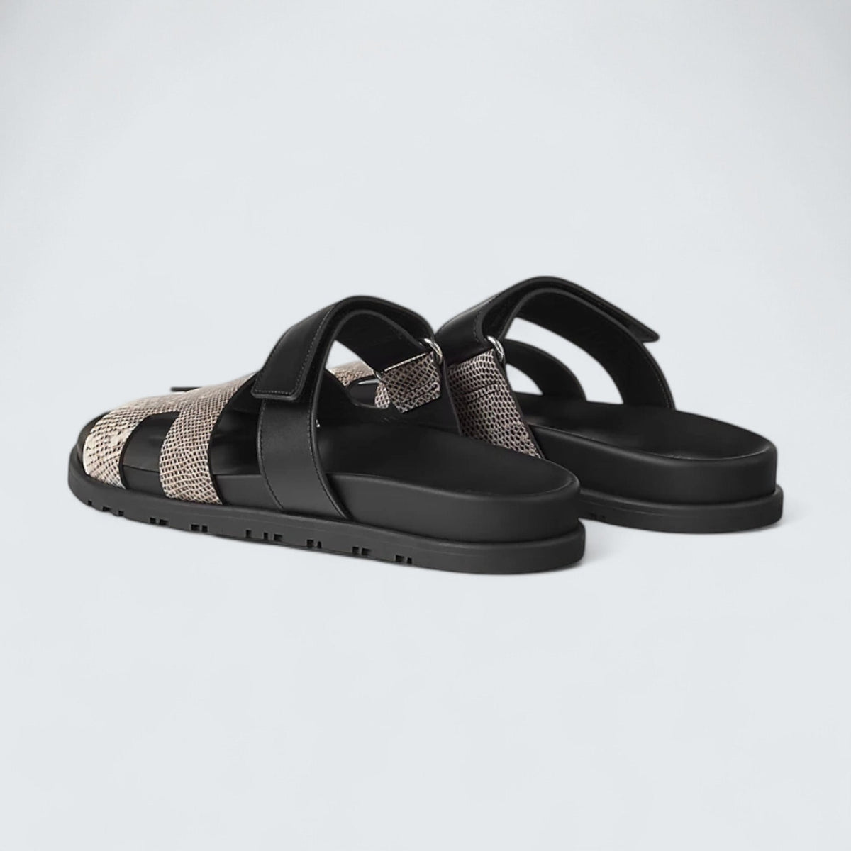 Hermès Chypre Sandals 'Ombre Noir'