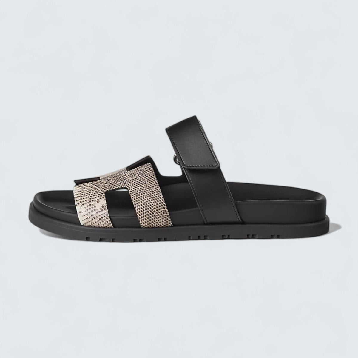 Hermès Chypre Sandals 'Ombre Noir'