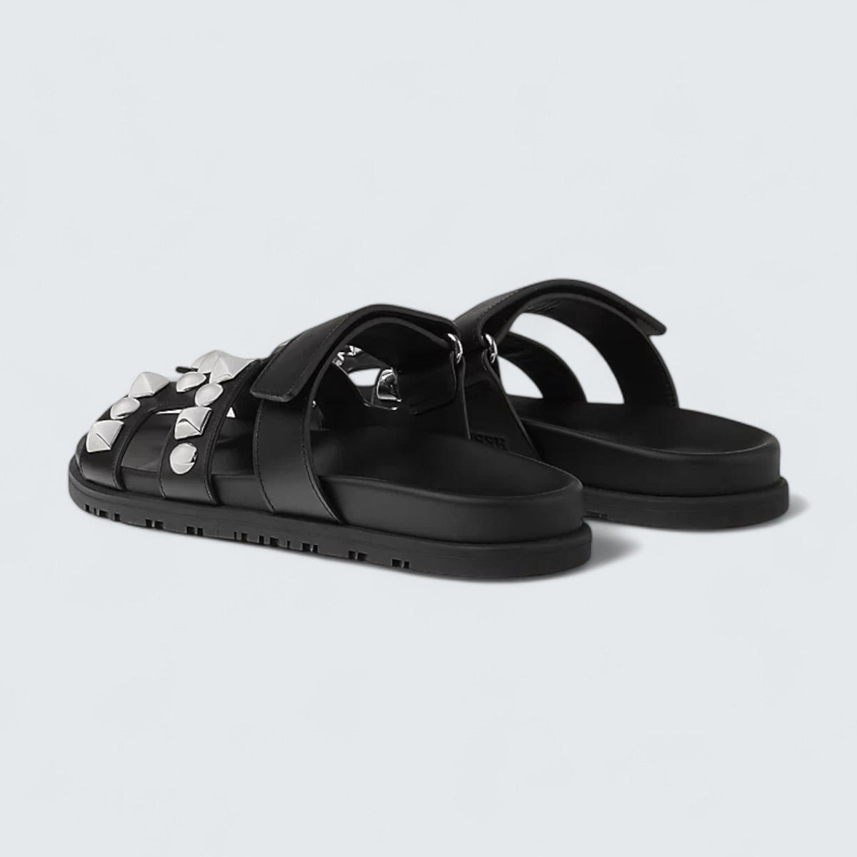 Hermès Chypre Sandals 'Noir Studded'