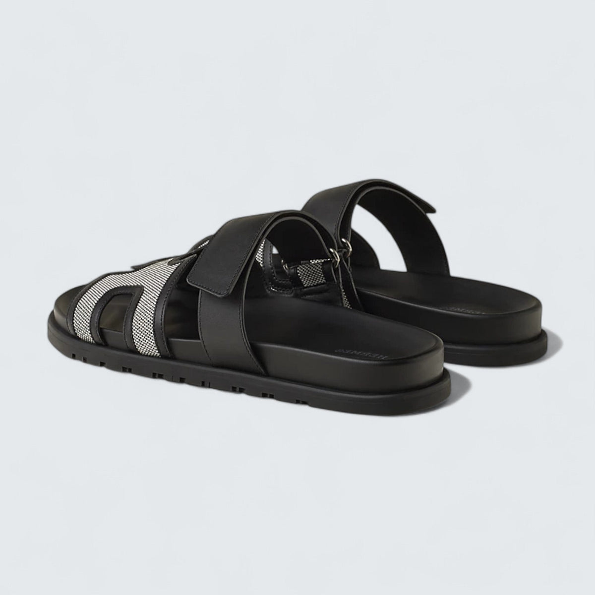Hermès Chypre Sandals 'Prunoir / Noir'