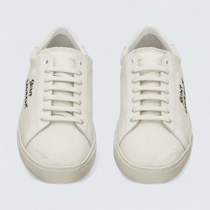 Saint Laurent Court Classic SL/06 Embroidered Sneakers 'Cream'