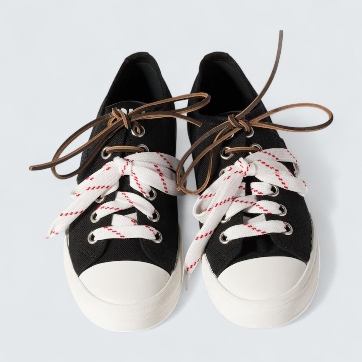 Miu Miu Washed Denim Sneakers 'Black'