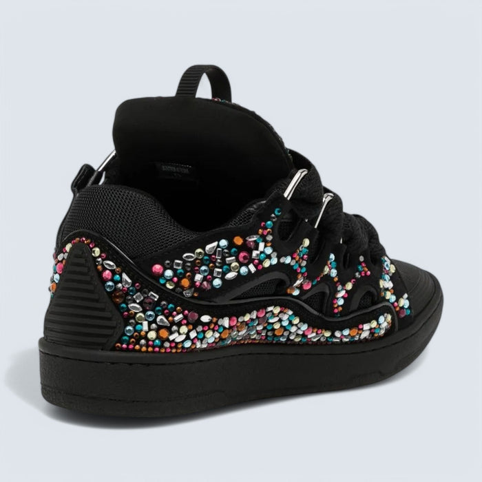 Lanvin Curb Rhinestone Sneakers 'Black'