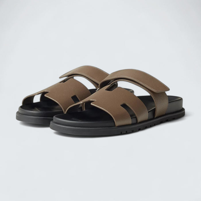 Hermès Chypre Sandals 'Étoupe'