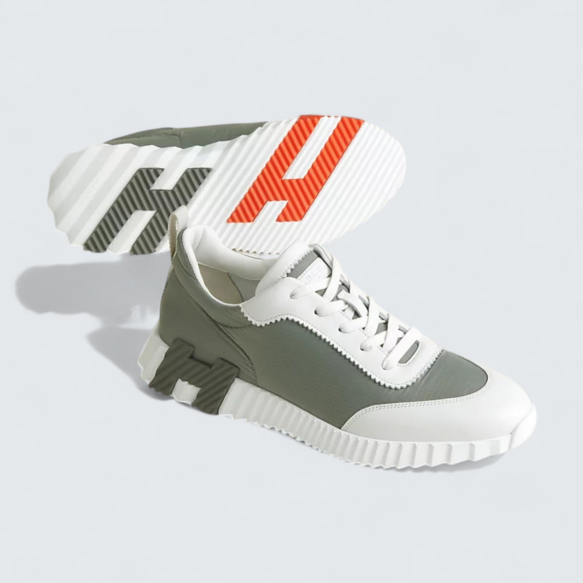 Hermès Bouncing 'Étoupe Blanc'