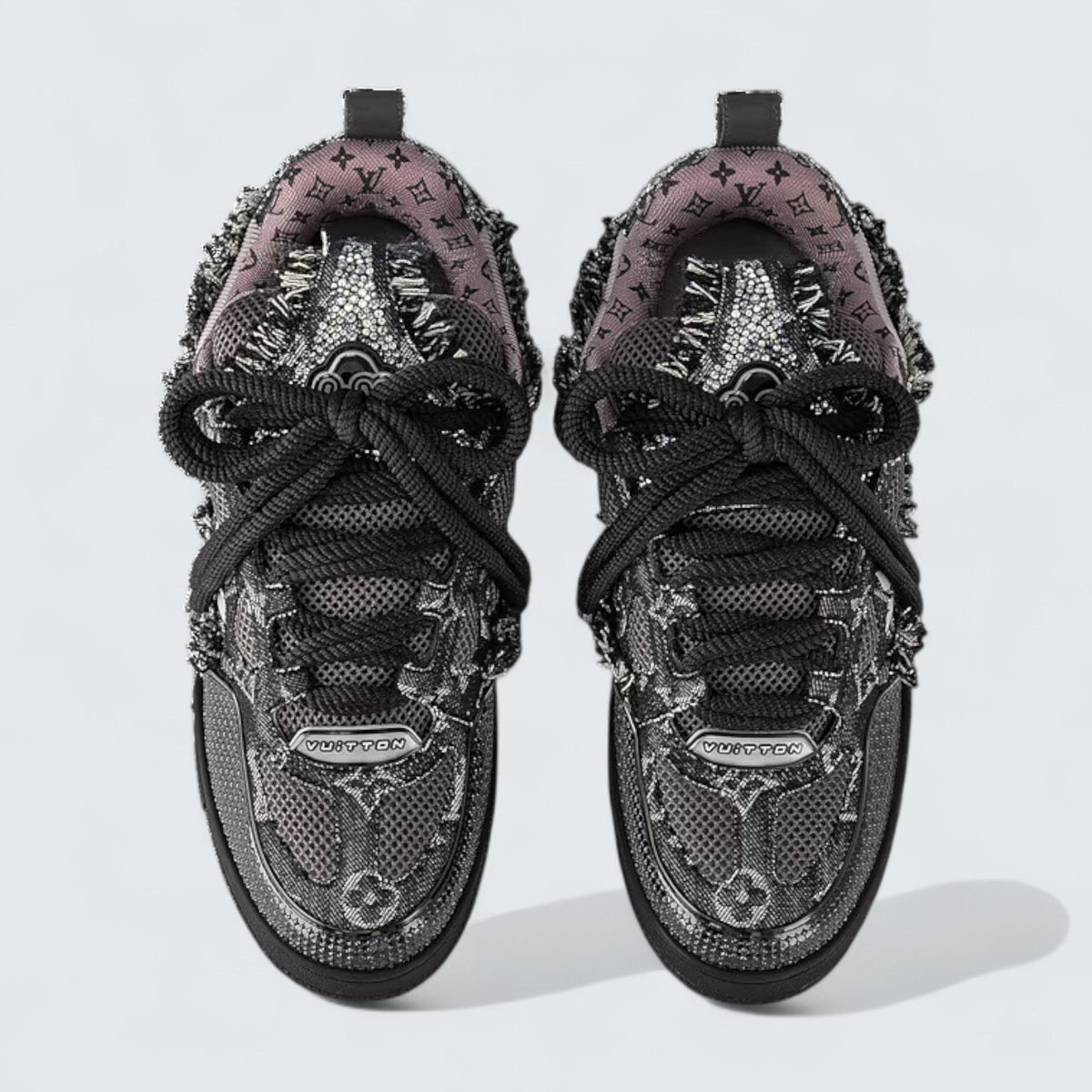Louis Vuitton LV Skate Sneaker 'Black Sparkle'