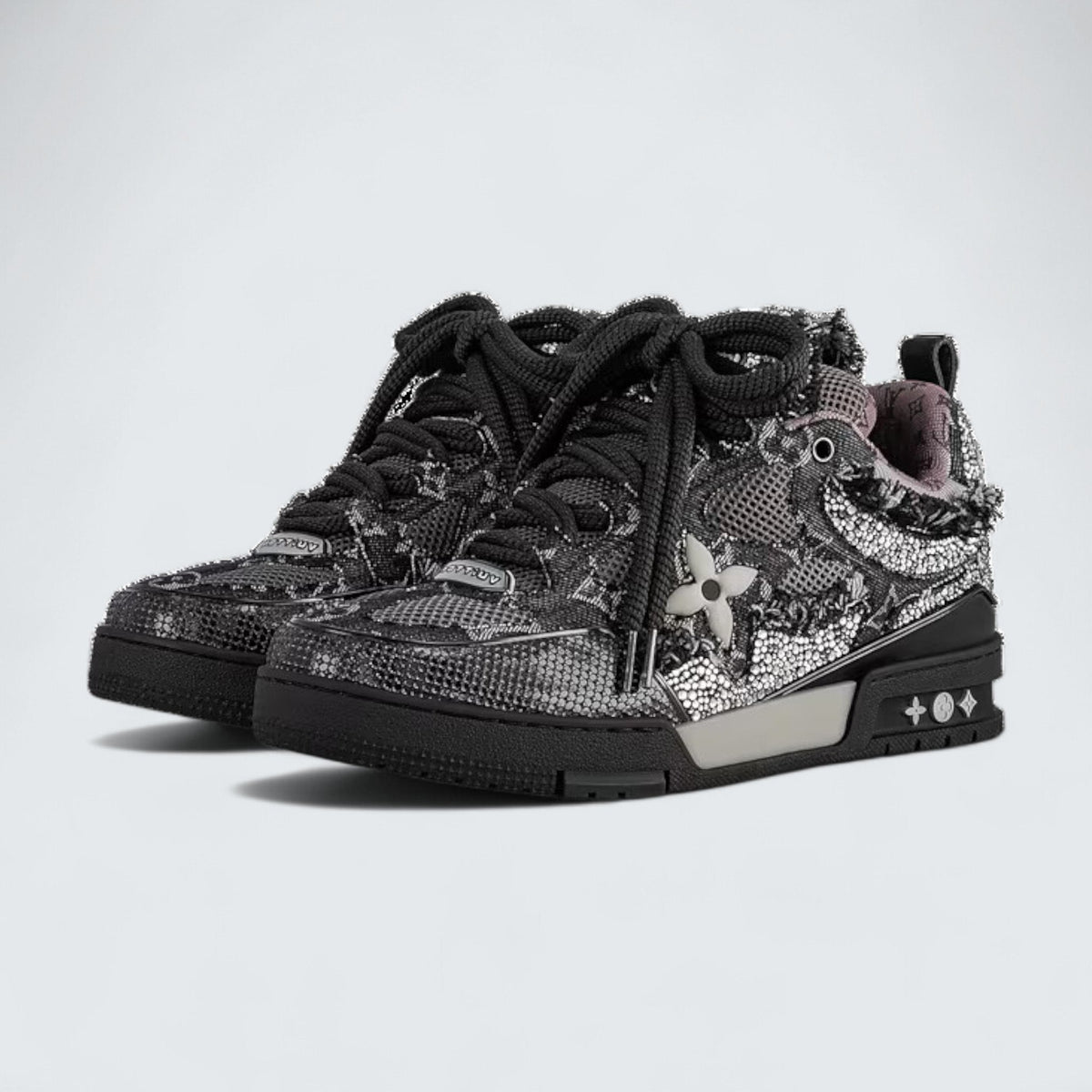Louis Vuitton LV Skate Sneaker 'Black Sparkle'
