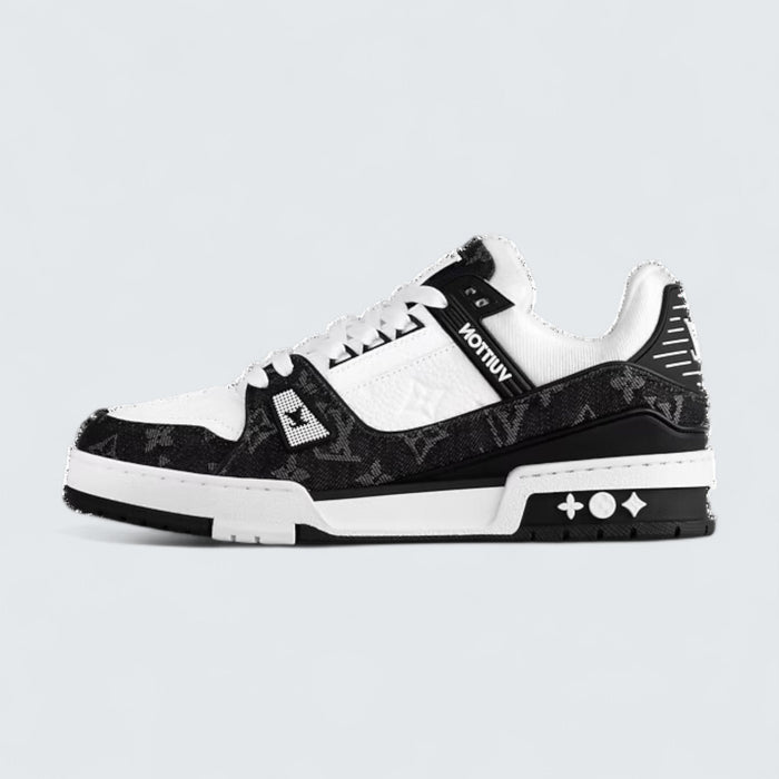Louis Vuitton LV Trainer Sneaker 'Black Monogram Denim'