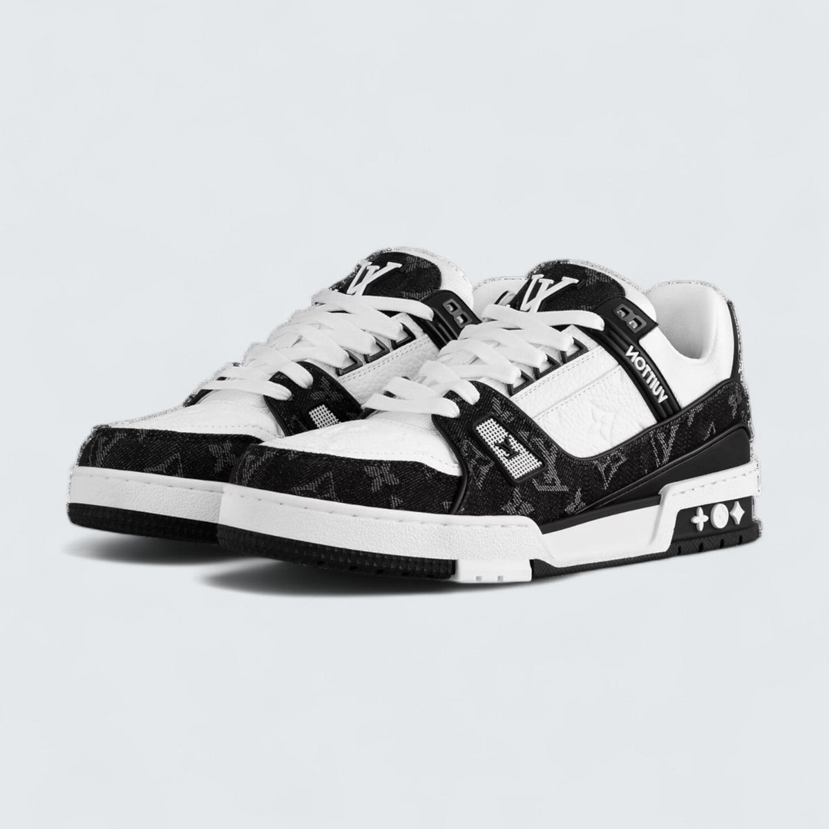 Louis Vuitton LV Trainer Sneaker 'Black Monogram Denim'