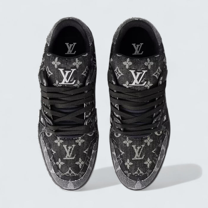 Louis Vuitton LV Trainer Sneaker 'Black Monogram Denim'
